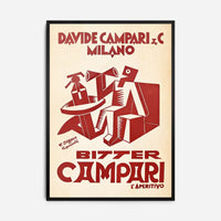 Vintage Red Campari Drinks Poster