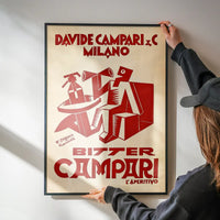Vintage Red Campari Drinks Poster