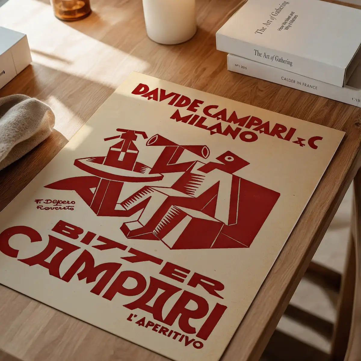 Vintage Red Campari Drinks Poster
