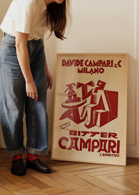 Vintage Red Campari Drinks Poster