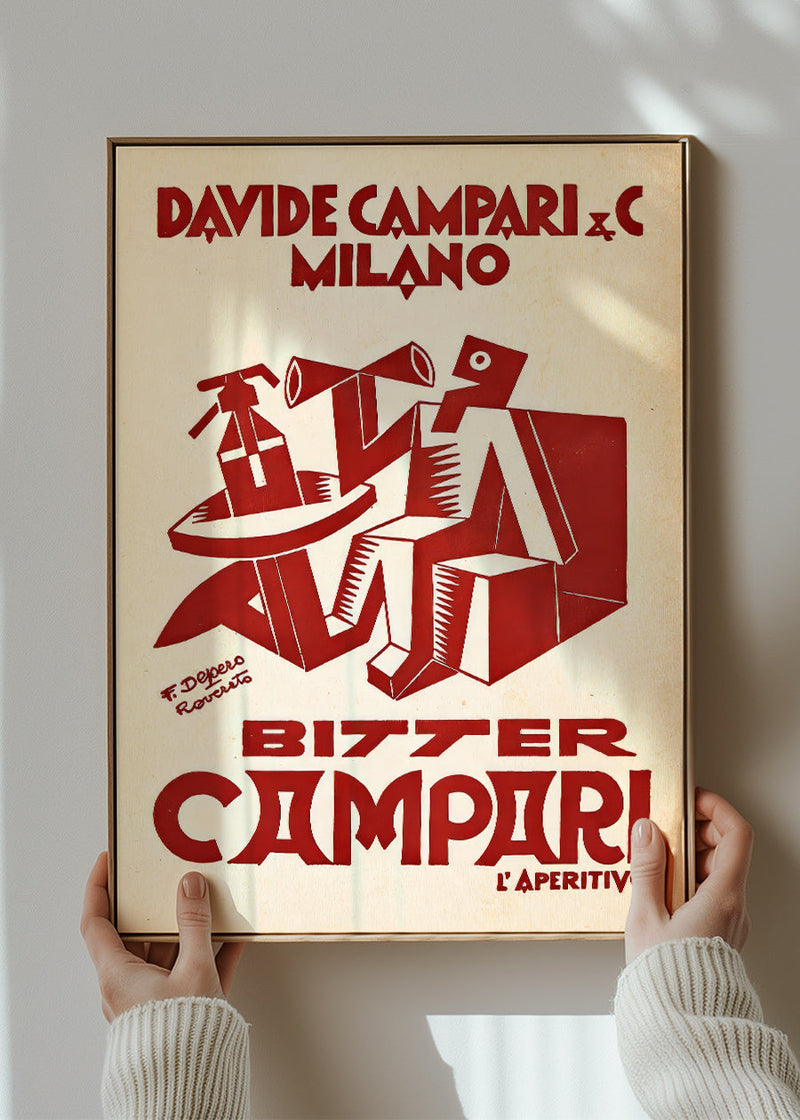 Vintage Red Campari Drinks Poster