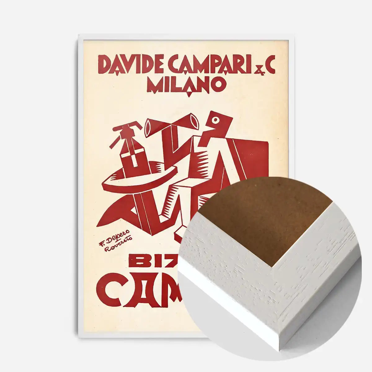 Vintage Red Campari Drinks Poster