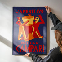 Vintage Bitter Campari L'Aperitivo Purple Print