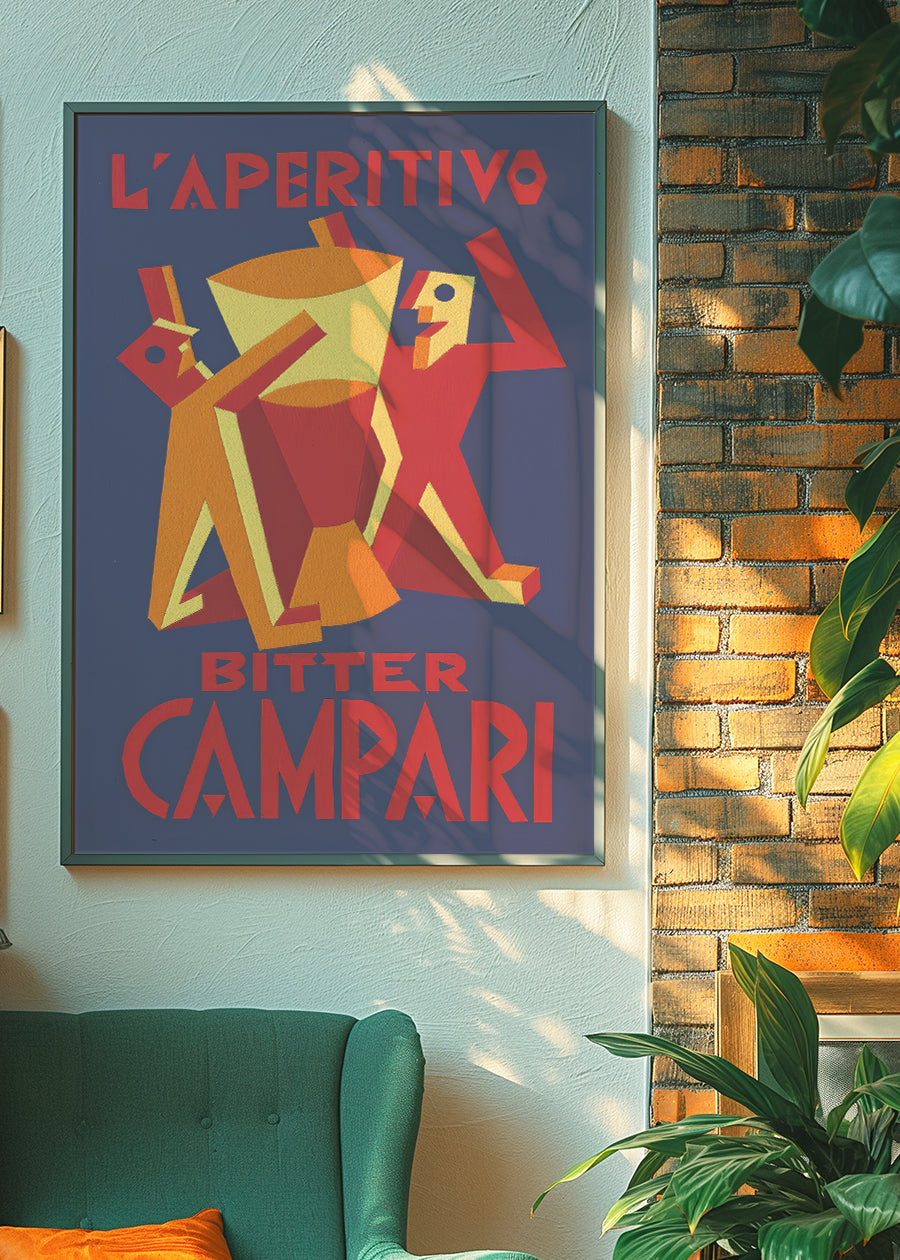 Vintage Bitter Campari L'Aperitivo Purple Print