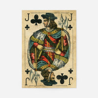 Vintage Playing Card Print - Jack of Clubs