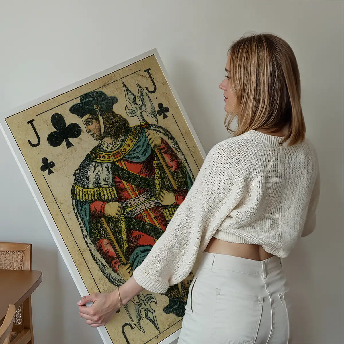Vintage Playing Card Print - Jack of Clubs