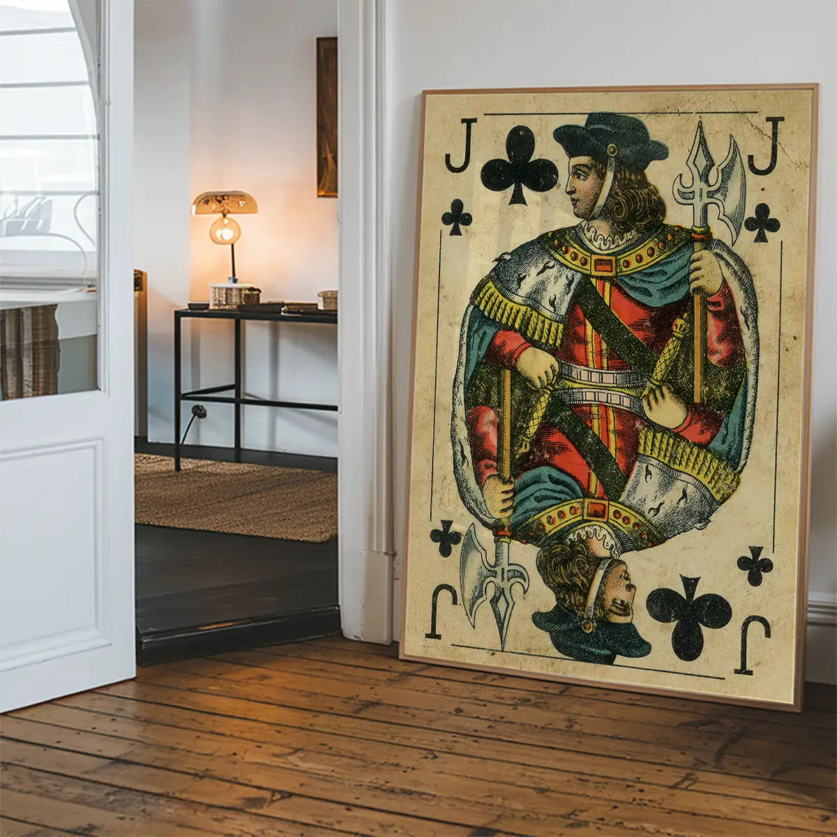 Vintage Playing Card Print - Jack of Clubs