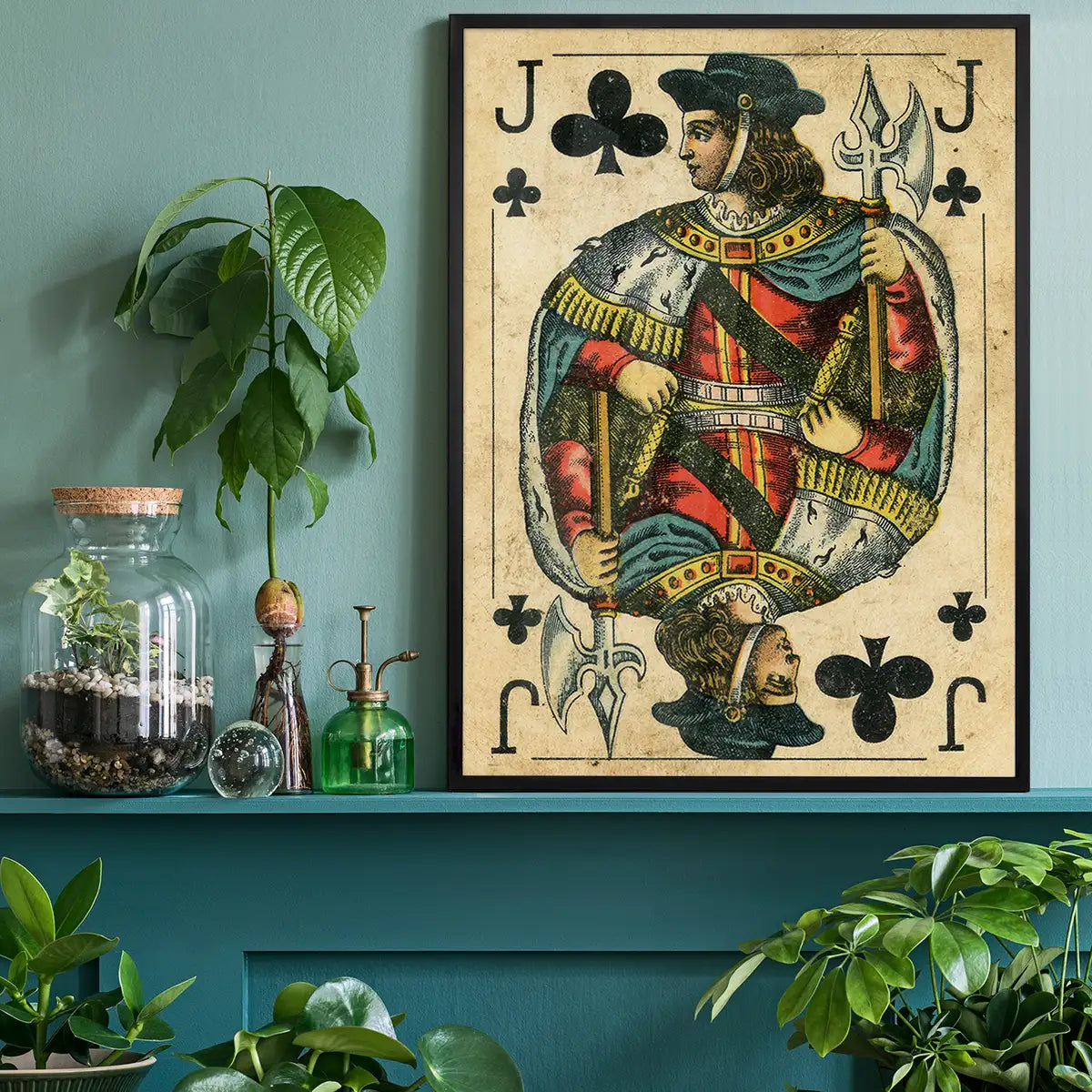 Vintage Playing Card Print - Jack of Clubs