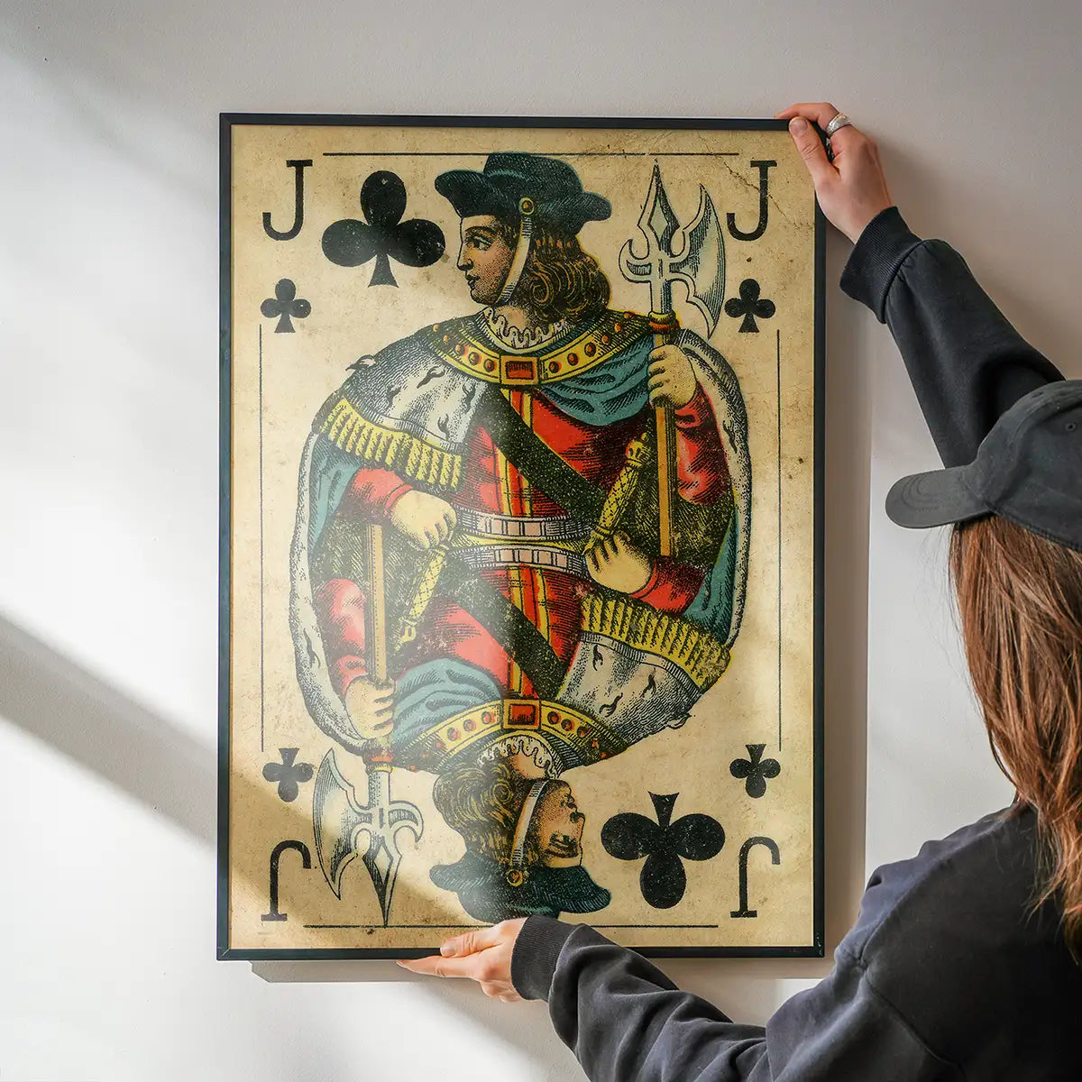 Vintage Playing Card Print - Jack of Clubs