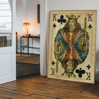 Vintage Playing Card Print - King of Clubs