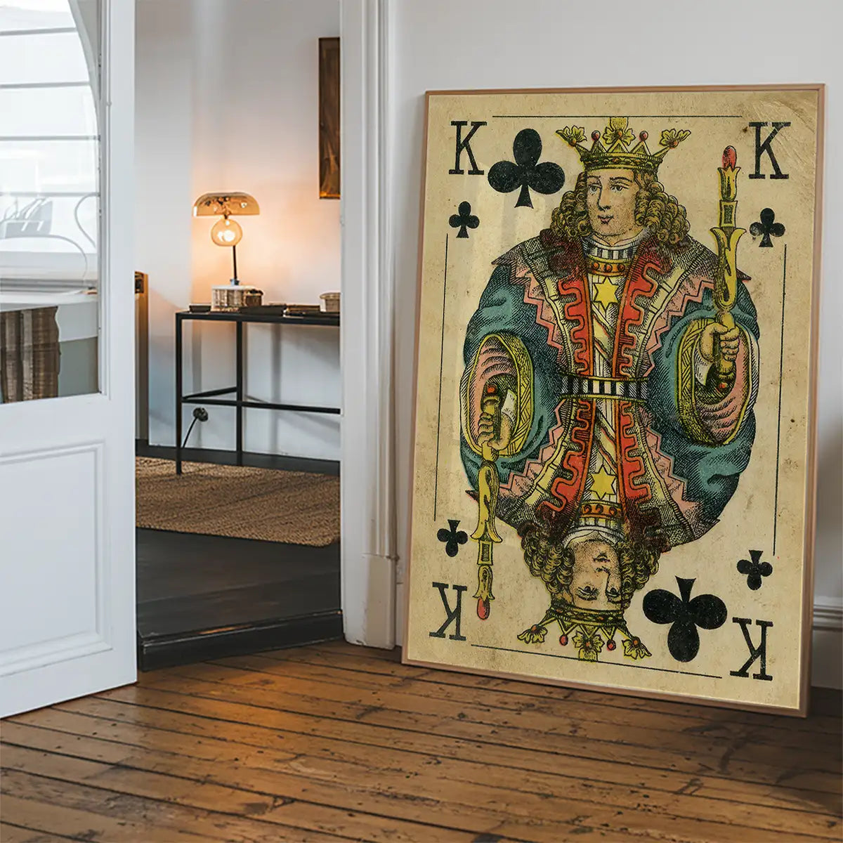 Vintage Playing Card Print - King of Clubs