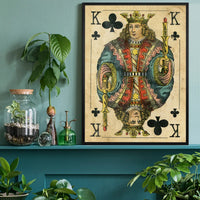 Vintage Playing Card Print - King of Clubs