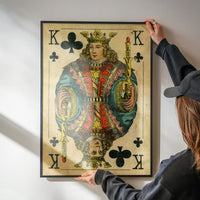 Vintage Playing Card Print - King of Clubs