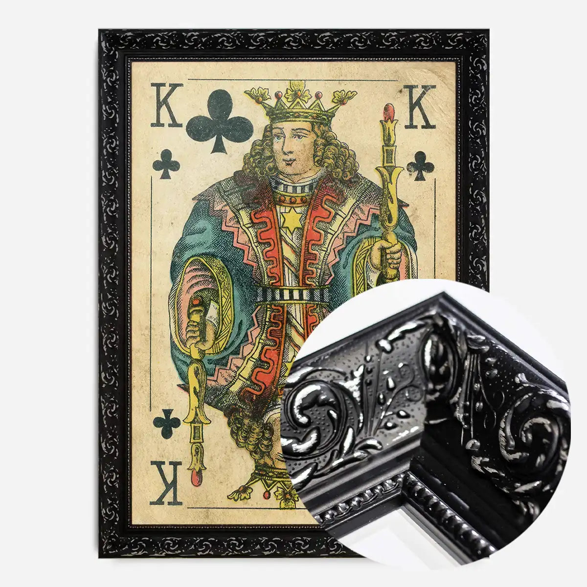 Vintage Playing Card Print - King of Clubs