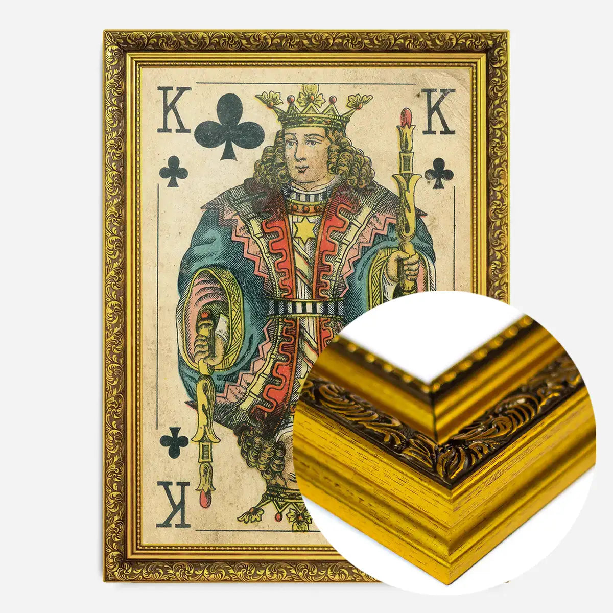 Vintage Playing Card Print - King of Clubs