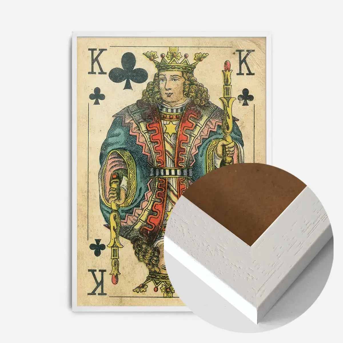 Vintage Playing Card Print - King of Clubs