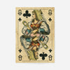 Vintage Playing Card Print - Queen of Clubs