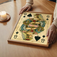 Vintage Playing Card Print - Queen of Spades