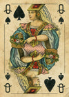 Vintage Playing Card Print - Queen of Spades