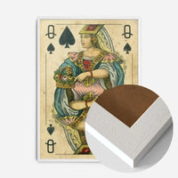 Vintage Playing Card Print - Queen of Spades