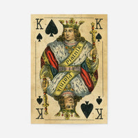 Vintage Playing Card Print - King of Spades