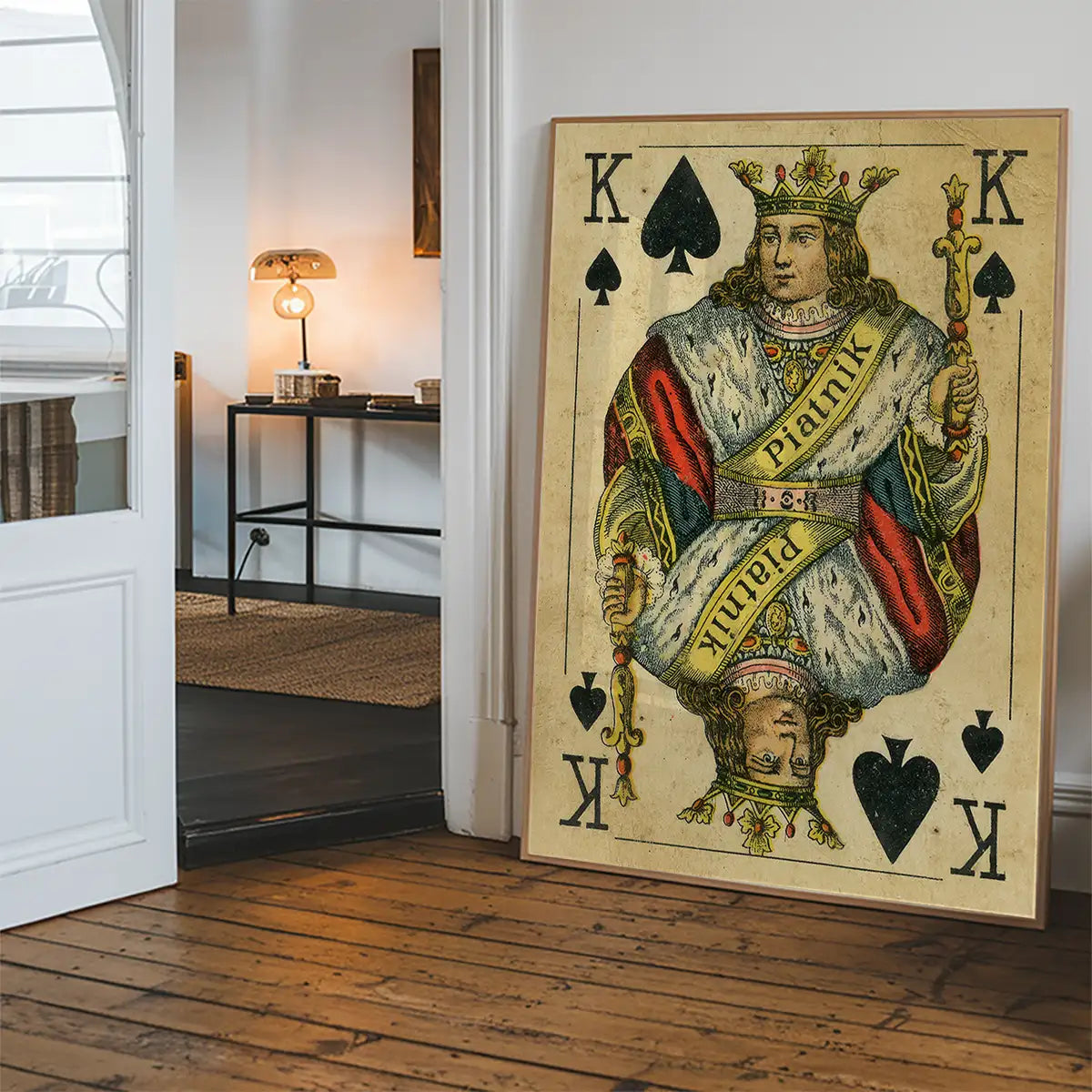 Vintage Playing Card Print - King of Spades