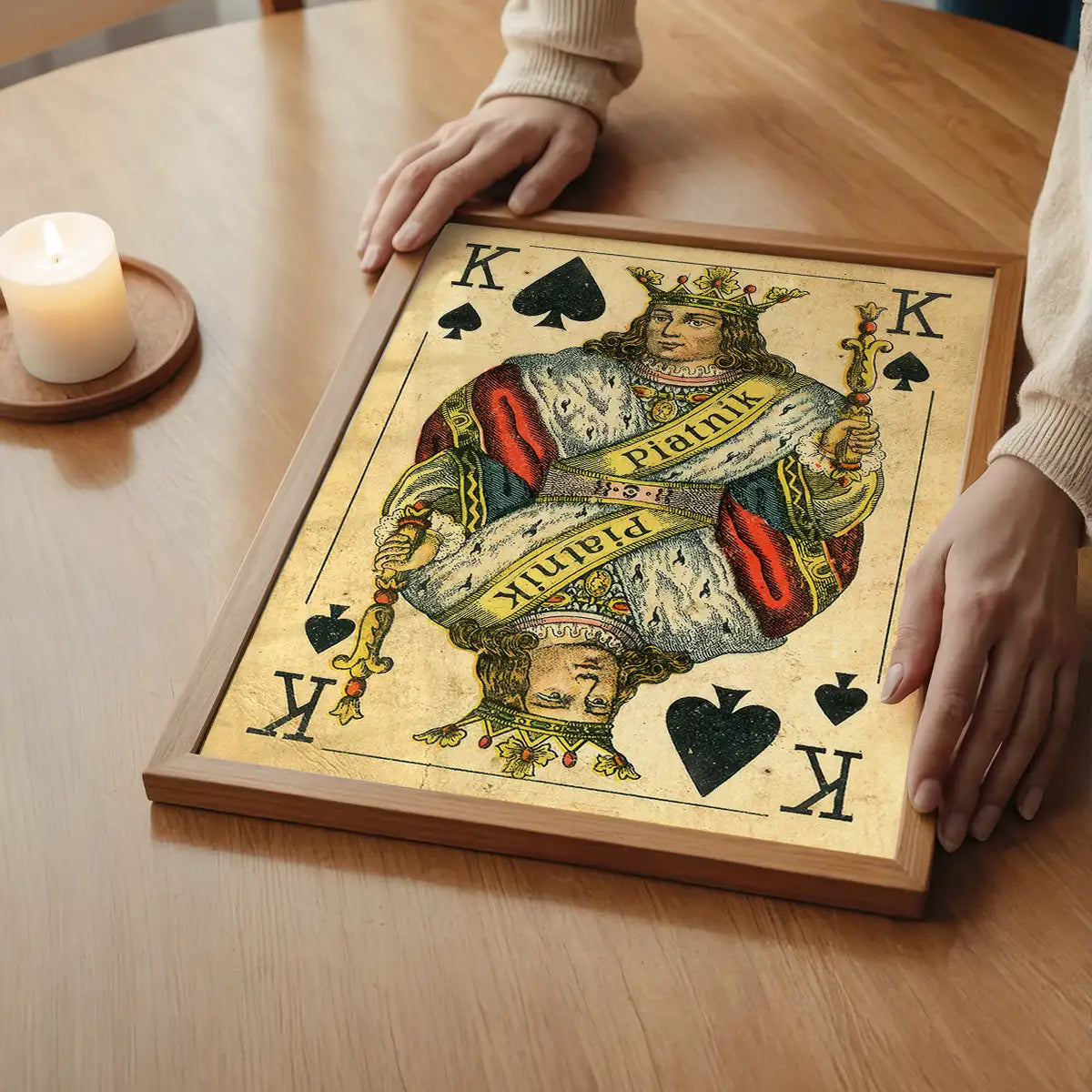 Vintage Playing Card Print - King of Spades