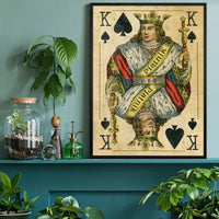 Vintage Playing Card Print - King of Spades