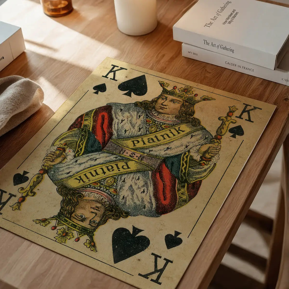Vintage Playing Card Print - King of Spades