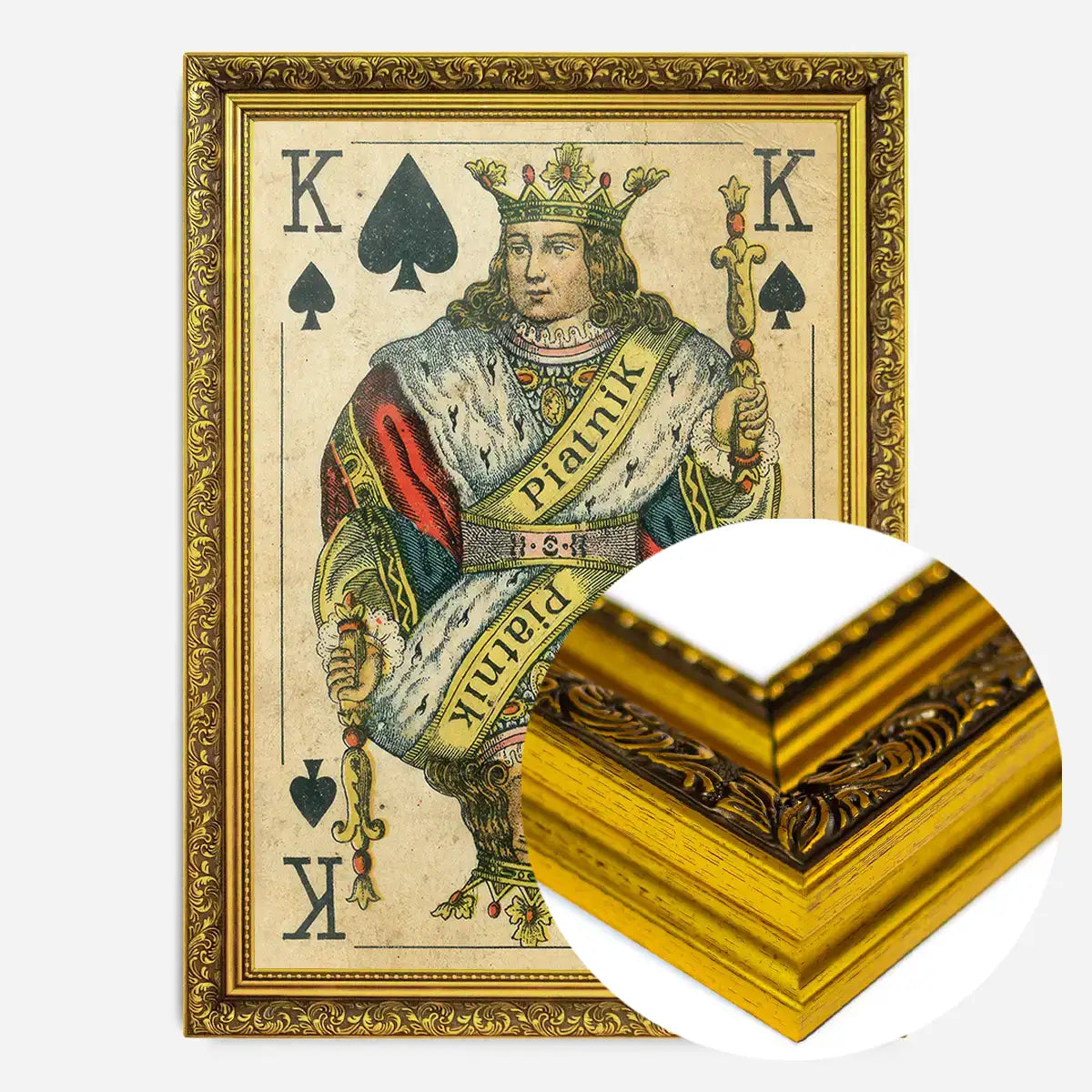 Vintage Playing Card Print - King of Spades