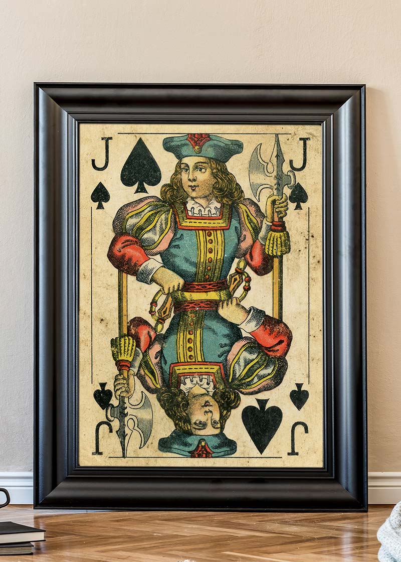 Vintage Playing Card Print - Jack of Spades