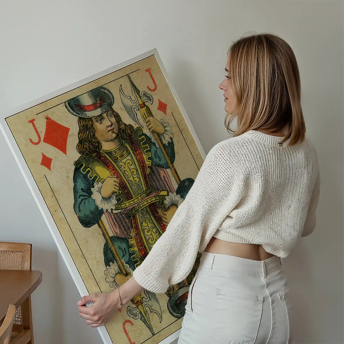 Vintage Playing Card Print - Jack of Diamonds