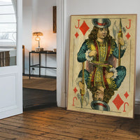 Vintage Playing Card Print - Jack of Diamonds