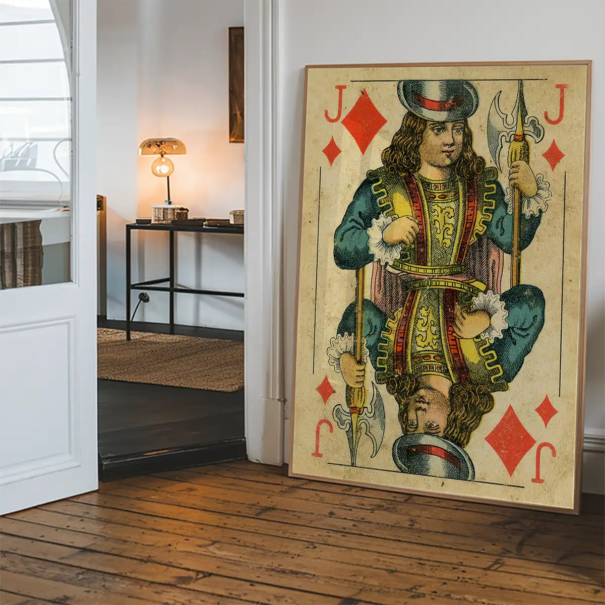 Vintage Playing Card Print - Jack of Diamonds