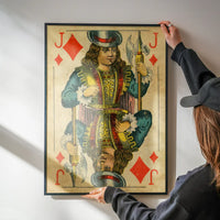 Vintage Playing Card Print - Jack of Diamonds