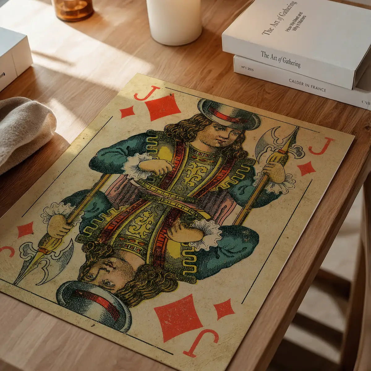 Vintage Playing Card Print - Jack of Diamonds