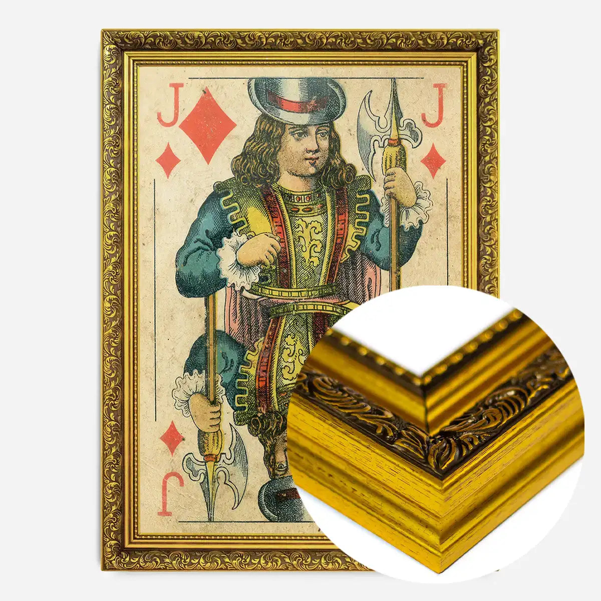 Vintage Playing Card Print - Jack of Diamonds