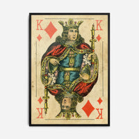 Vintage Playing Card Print - King of Diamonds