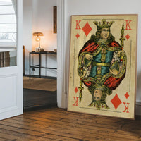 Vintage Playing Card Print - King of Diamonds