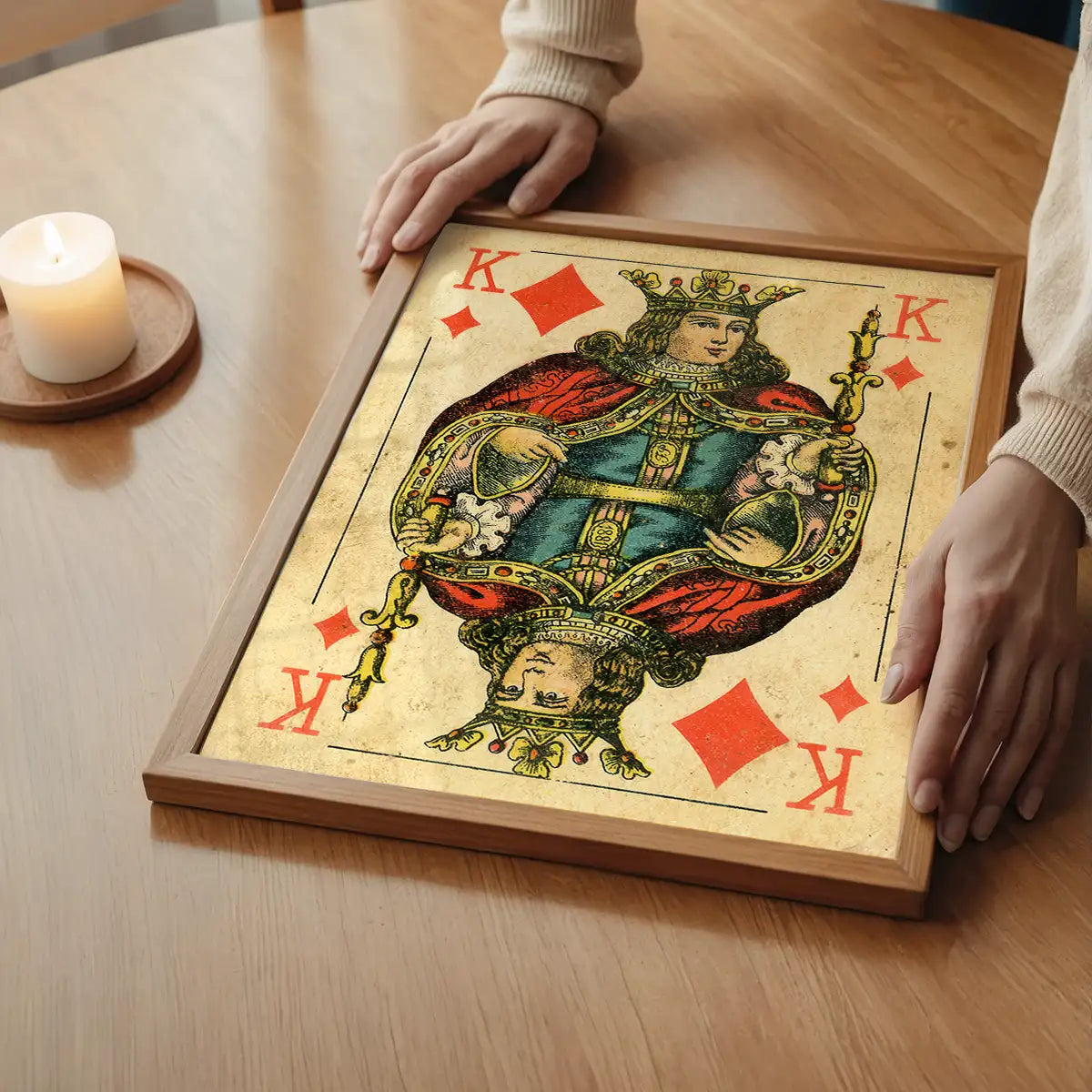 Vintage Playing Card Print - King of Diamonds