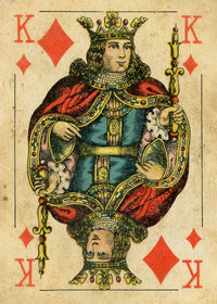 Vintage Playing Card Print - King of Diamonds