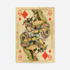 Vintage Playing Card Print - Queen of Diamonds