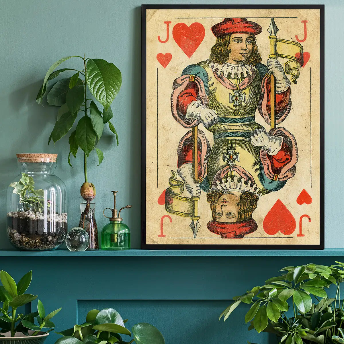 Vintage Playing Card Print - Jack of Hearts