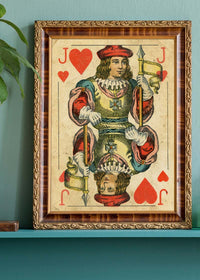 Vintage Playing Card Print - Jack of Hearts