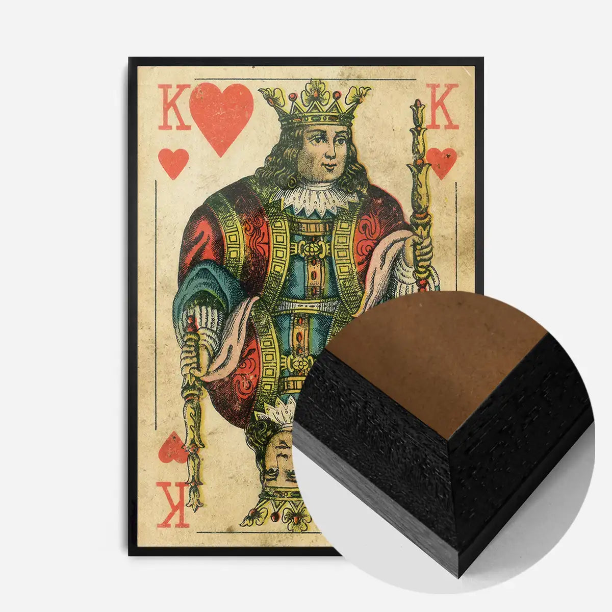 Vintage Playing Card Print - King of Hearts