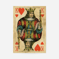 Vintage Playing Card Print - King of Hearts