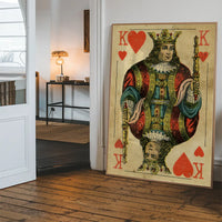 Vintage Playing Card Print - King of Hearts