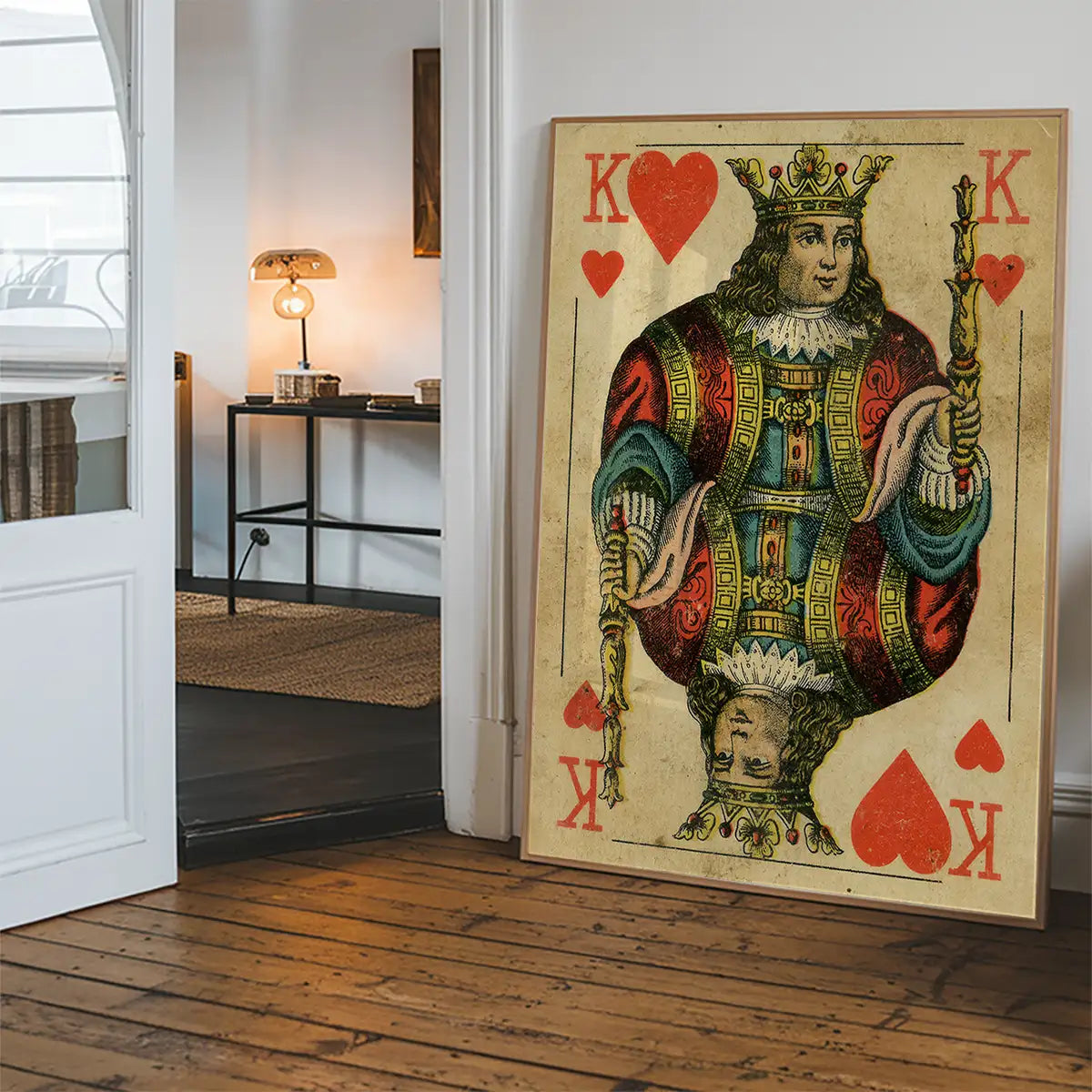 Vintage Playing Card Print - King of Hearts