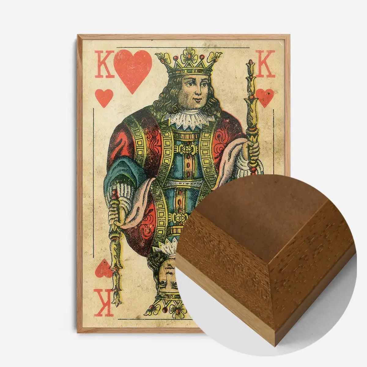 Vintage Playing Card Print - King of Hearts