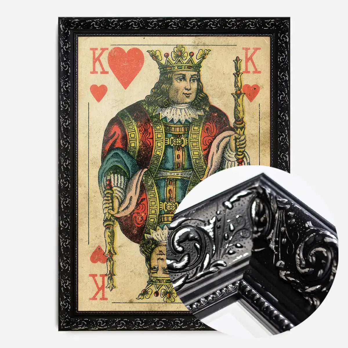 Vintage Playing Card Print - King of Hearts